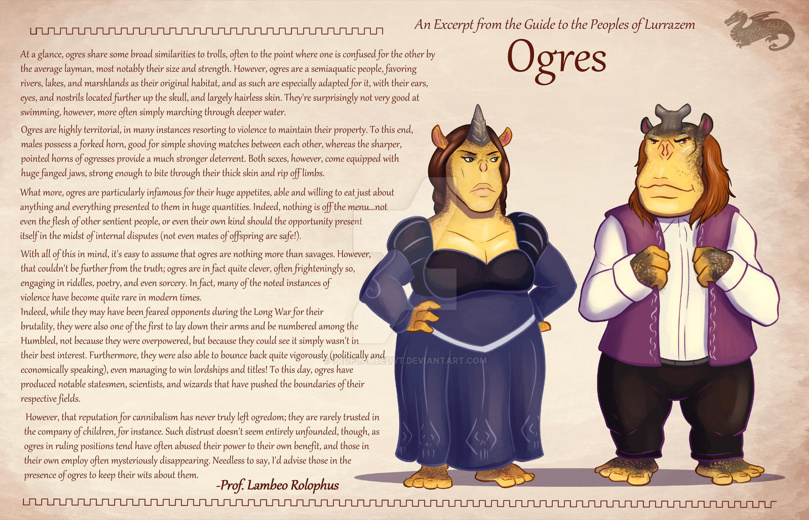 Ogres Lunch Guide to the Ogres by ProfLambeoVT on DeviantArt