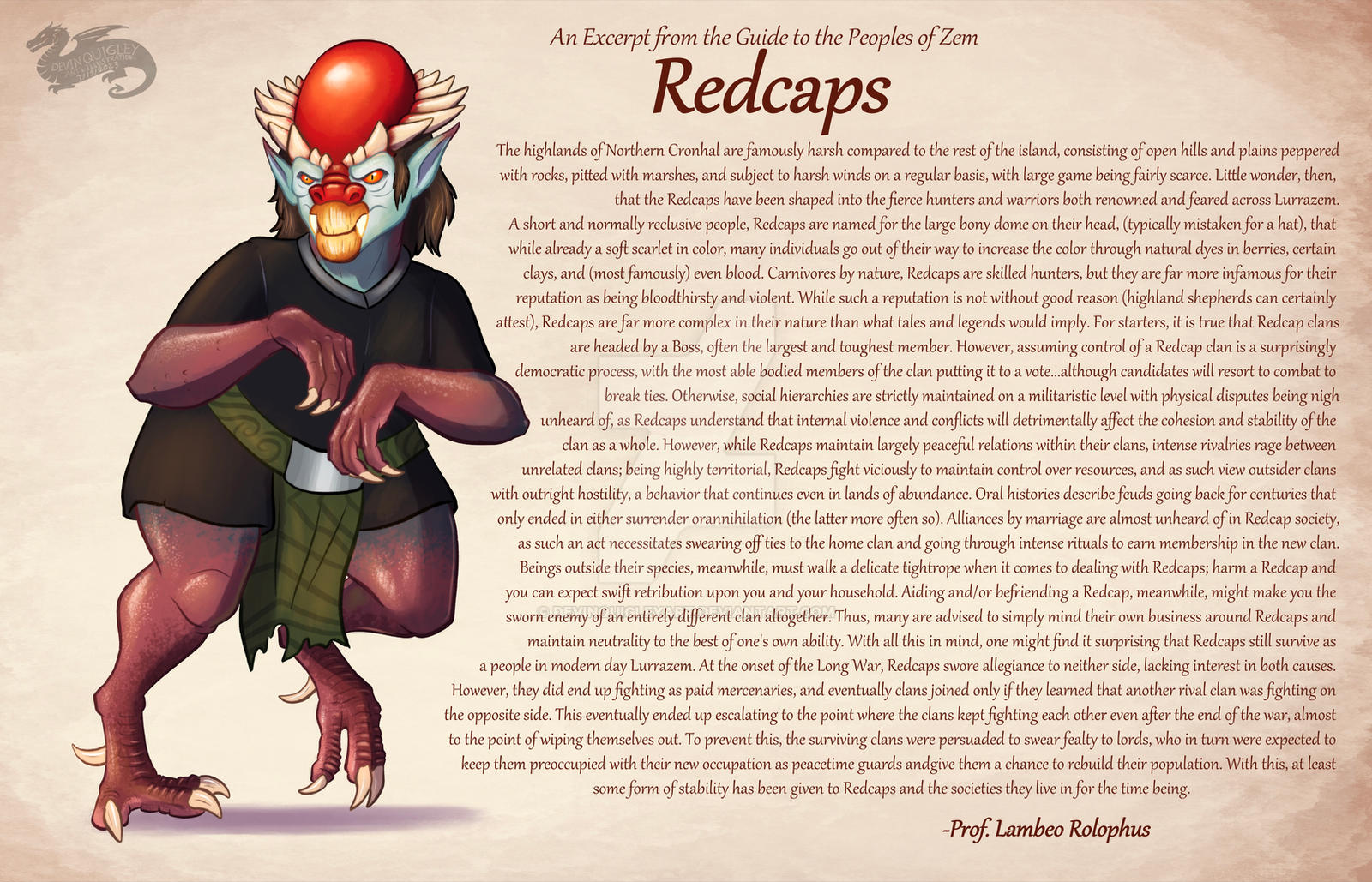Guide to the Redcap by DevinQuigleyArt on DeviantArt