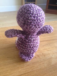 Purple Crochet Penguin Back
