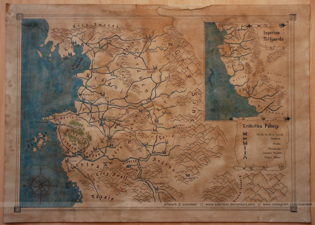 Witcher Map by Szaroket on DeviantArt