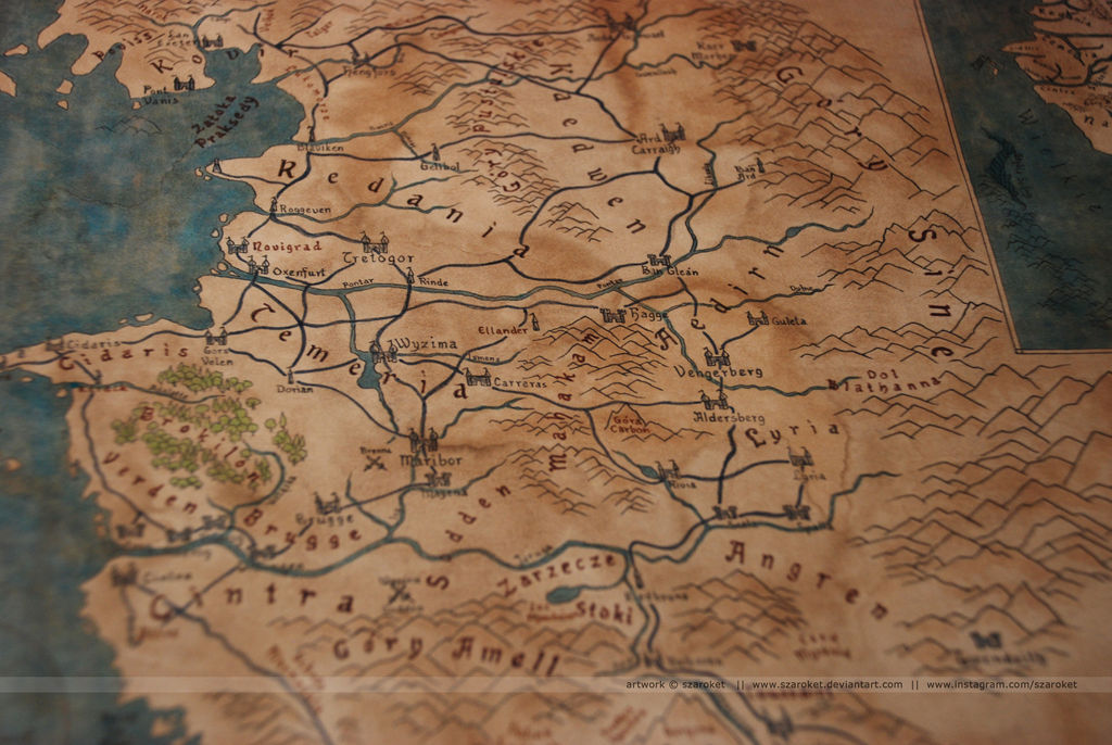 Witcher Map - details by Szaroket on DeviantArt