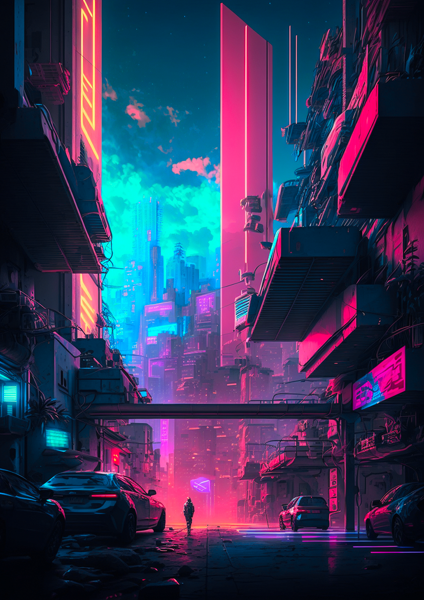 Cyberpunk city vertical wallpaper by Coolarts223 on DeviantArt