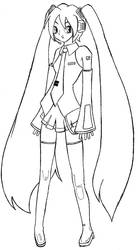 Miku - Lineart