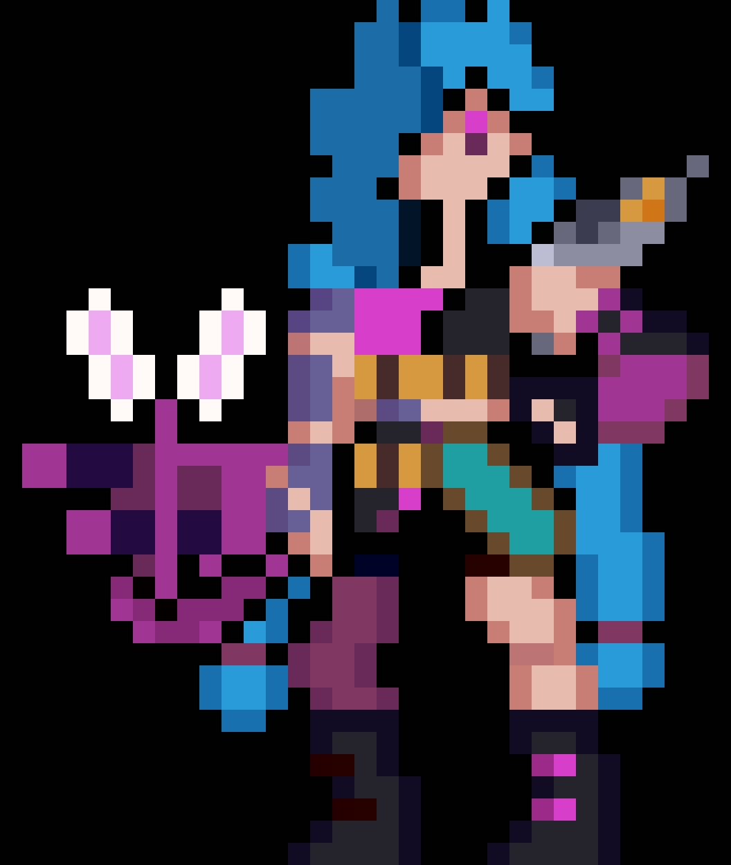 Jinx (League Of Legends) pixelart by PatoTanatofobia on DeviantArt