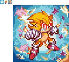 Fleetway Super sonic - Sonic Advance sprite