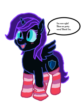 Nyx in socks (pony quarantine Colored)