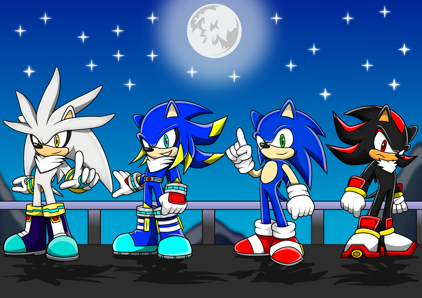 Sonic,silver and shadow fusion by abdullah02016 on DeviantArt