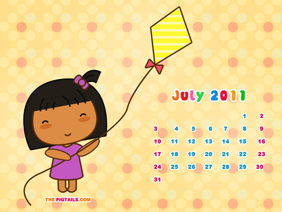 Pigtails Calendar July 2011