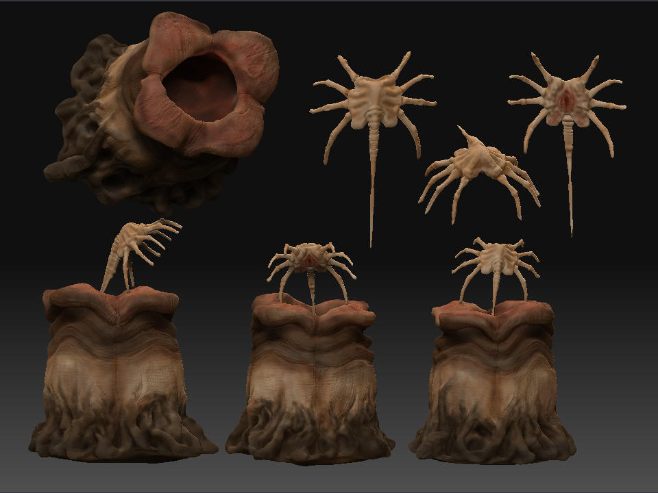 Aliens: Facehugger and egg pod by SilentIvo on DeviantArt