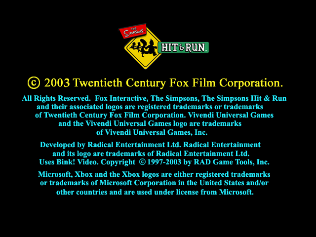 The Simpsons Hit And Run Copyright Notice Xbox By Blenderremakesfan2 the-simpsons-hit-and-run-copyright-notice-xbox-by-blenderremakesfan2