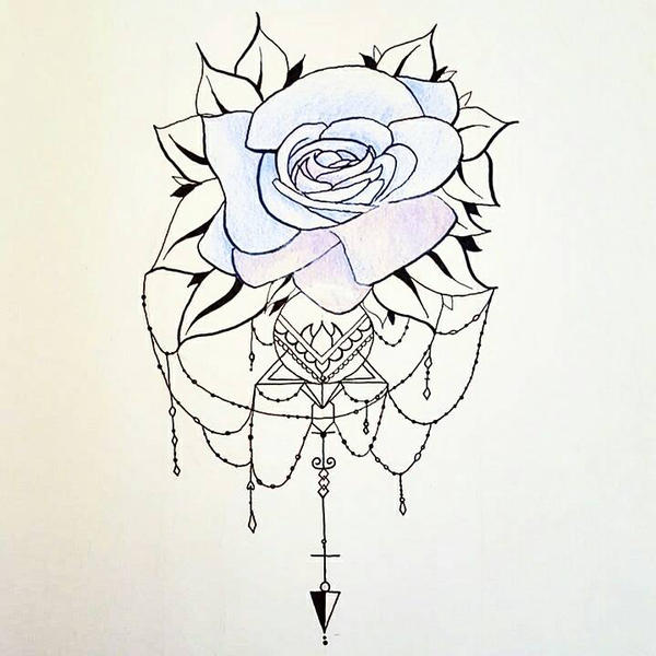 Geometric Rose Tattoo design by BooBratcher on DeviantArt