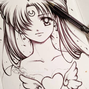 [Sailor Moon} Inktober re-draw