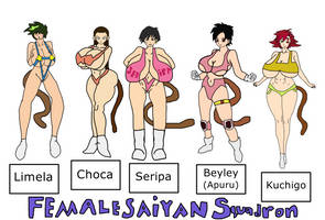 Female Saiyan Squadron by Samjoos