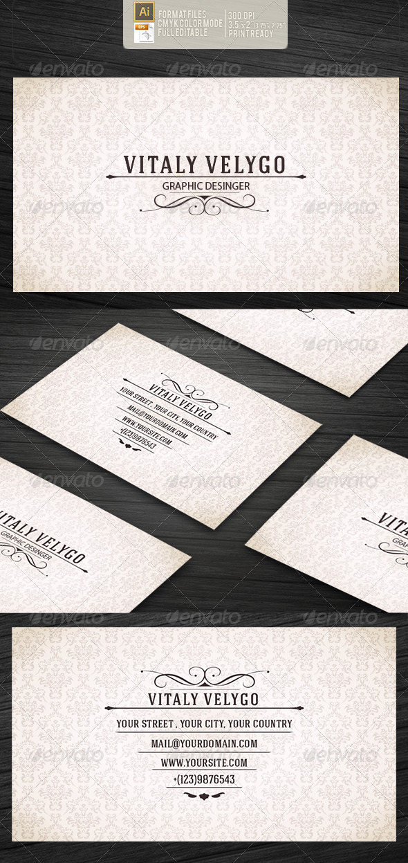 Vintage Style Business Card