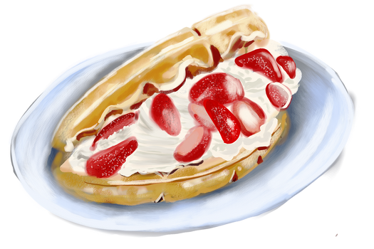 WAFFLE STRAWBERRY PNG. BY NILYN