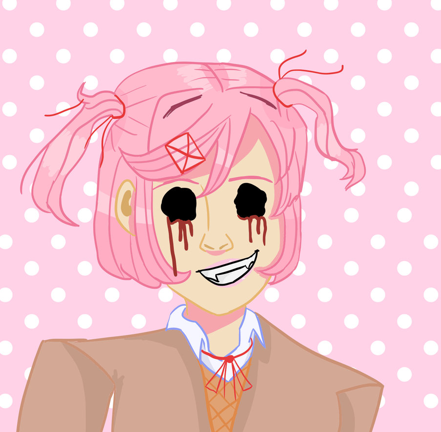 Natsuki Exploded Glitched Natsuki by waterysoda on DeviantArt