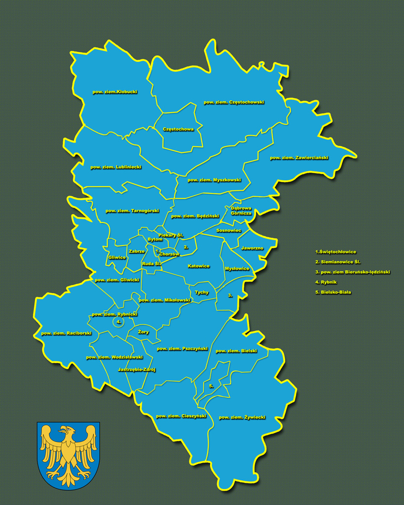 woj. Slaskie mapa