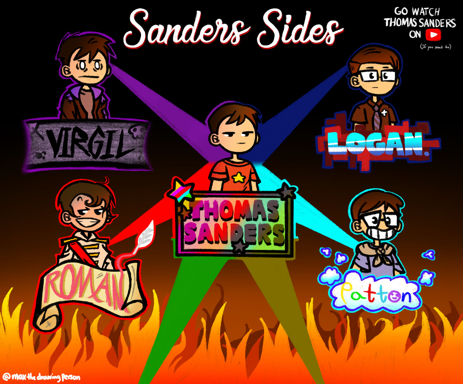 Sander Fans Sander Sides Fan Poster by maxthedrawingperson on DeviantArt
