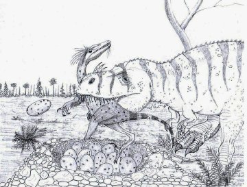 Troodon under attack