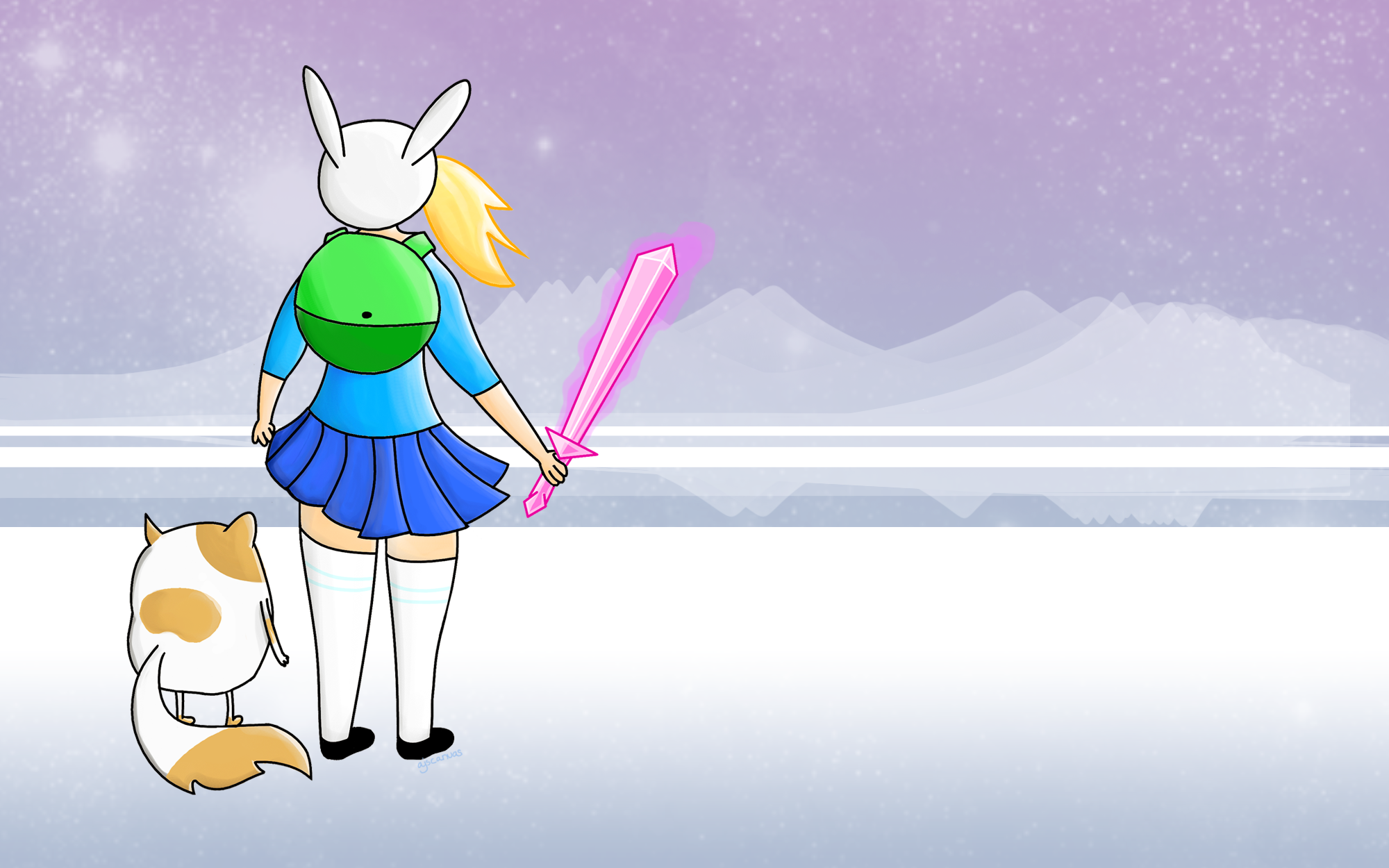 Adventure Time Wallpaper - Fionna and Cake