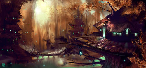Elven Village by ArtofTy