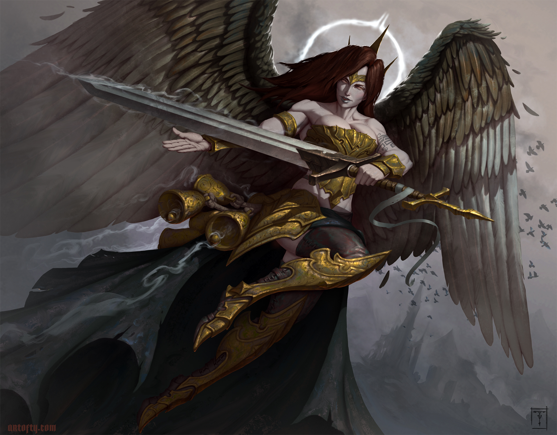 Marielle, Fallen Angel by ArtofTy on DeviantArt