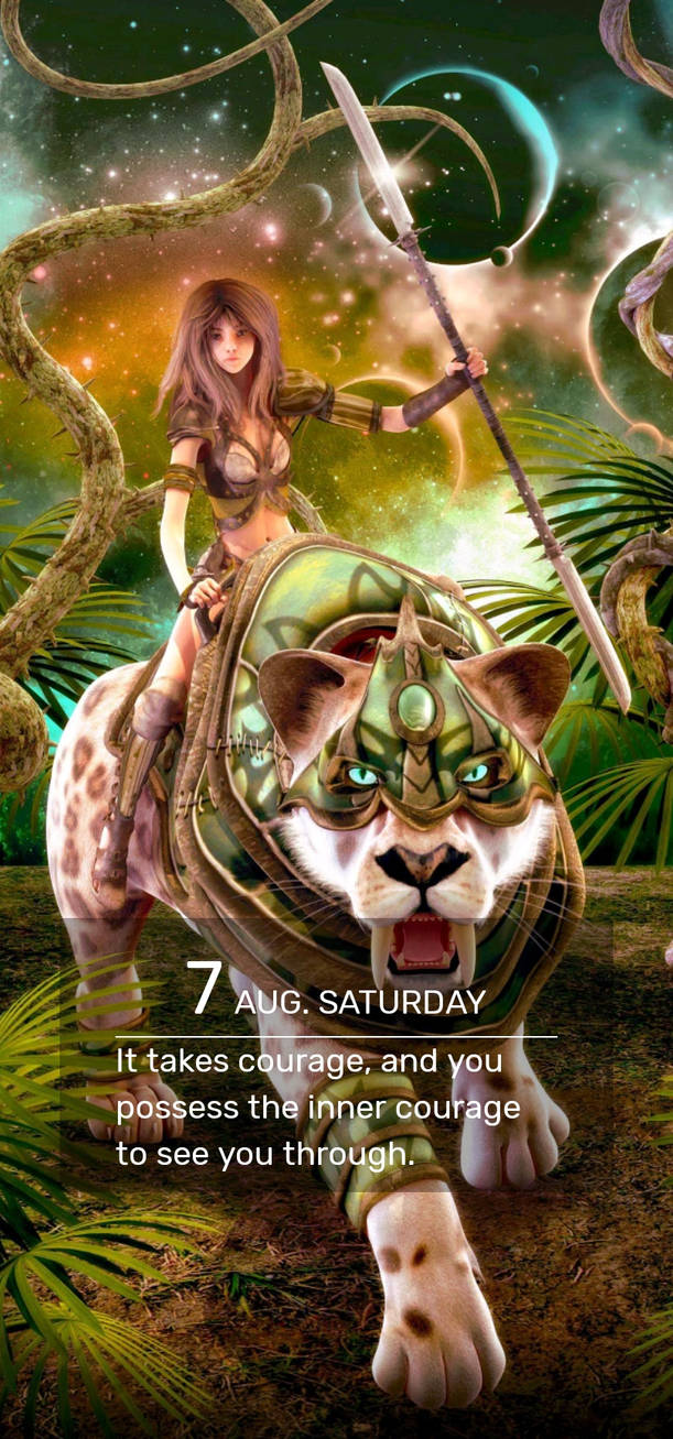 Saber tooth cat and rider wallpapper by imholtorf on DeviantArt