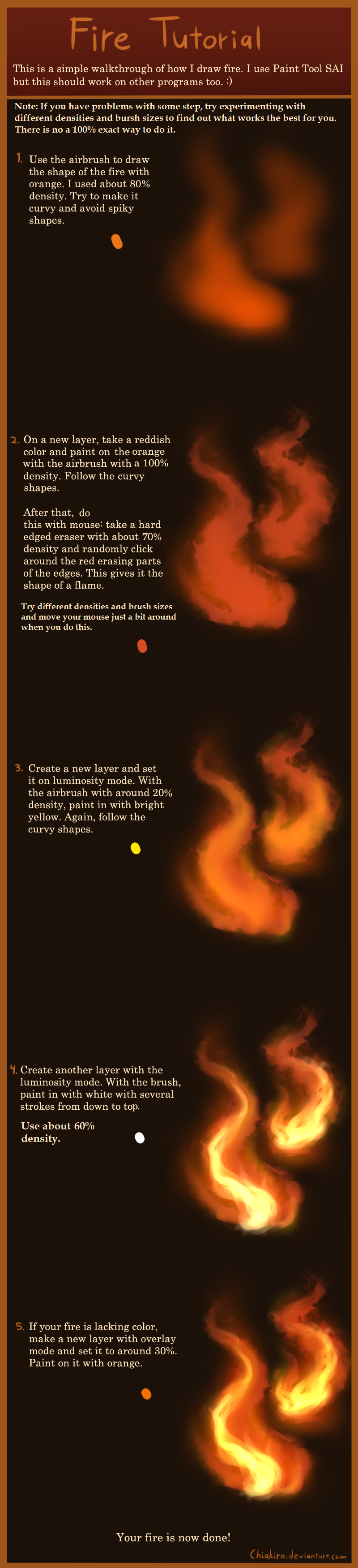 3 WAYS TO DRAW AND PAINT FIRE! 