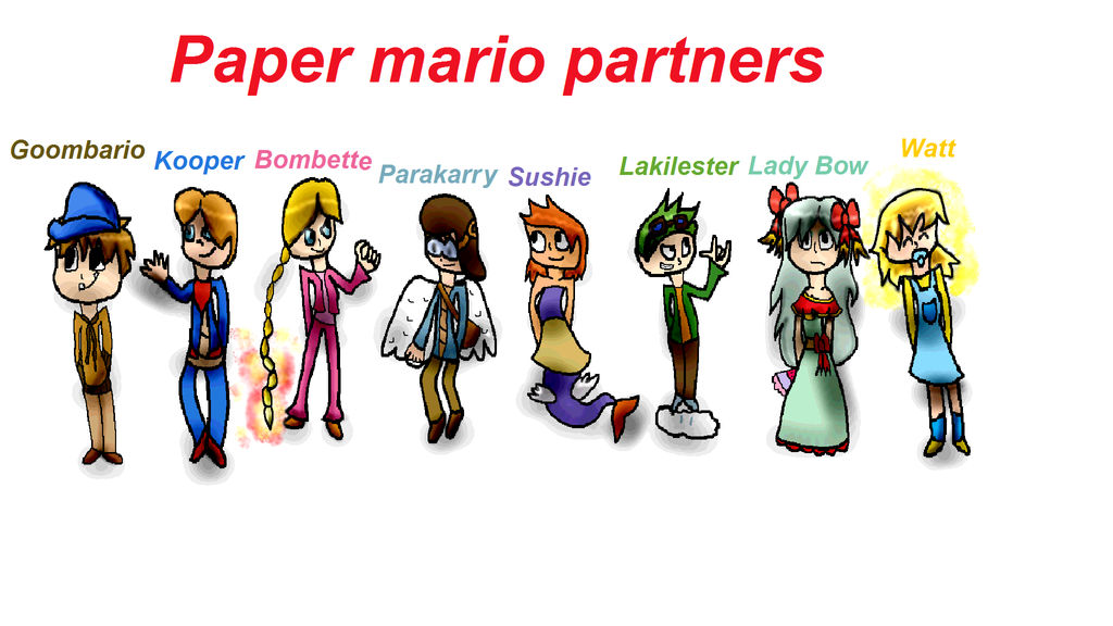 Partress Mario Paper mario partners by kirbyloverfan on DeviantArt