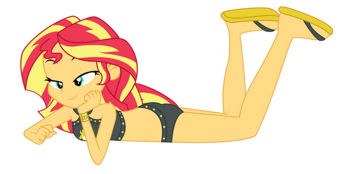 EQG: Sunset Writing (Bikini)