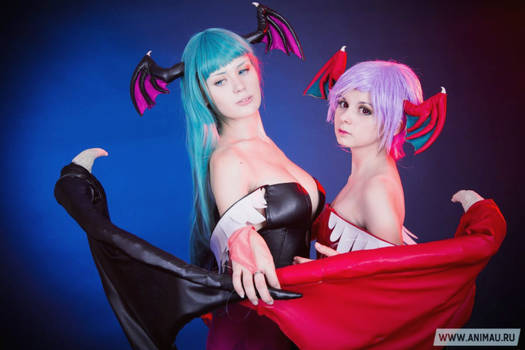 Lilith and Morrigan Aensland