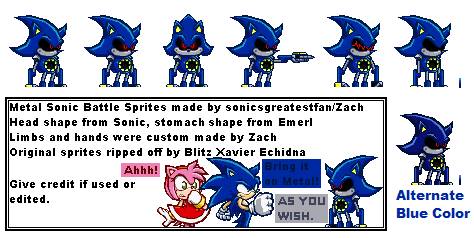 Metal Sonic Sprite Sheet (With Deliah) by Admin472 on DeviantArt