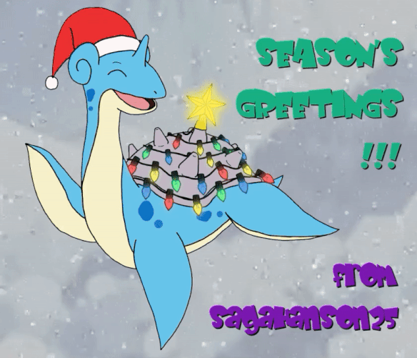 Festive Lapras Christmas Card Animation