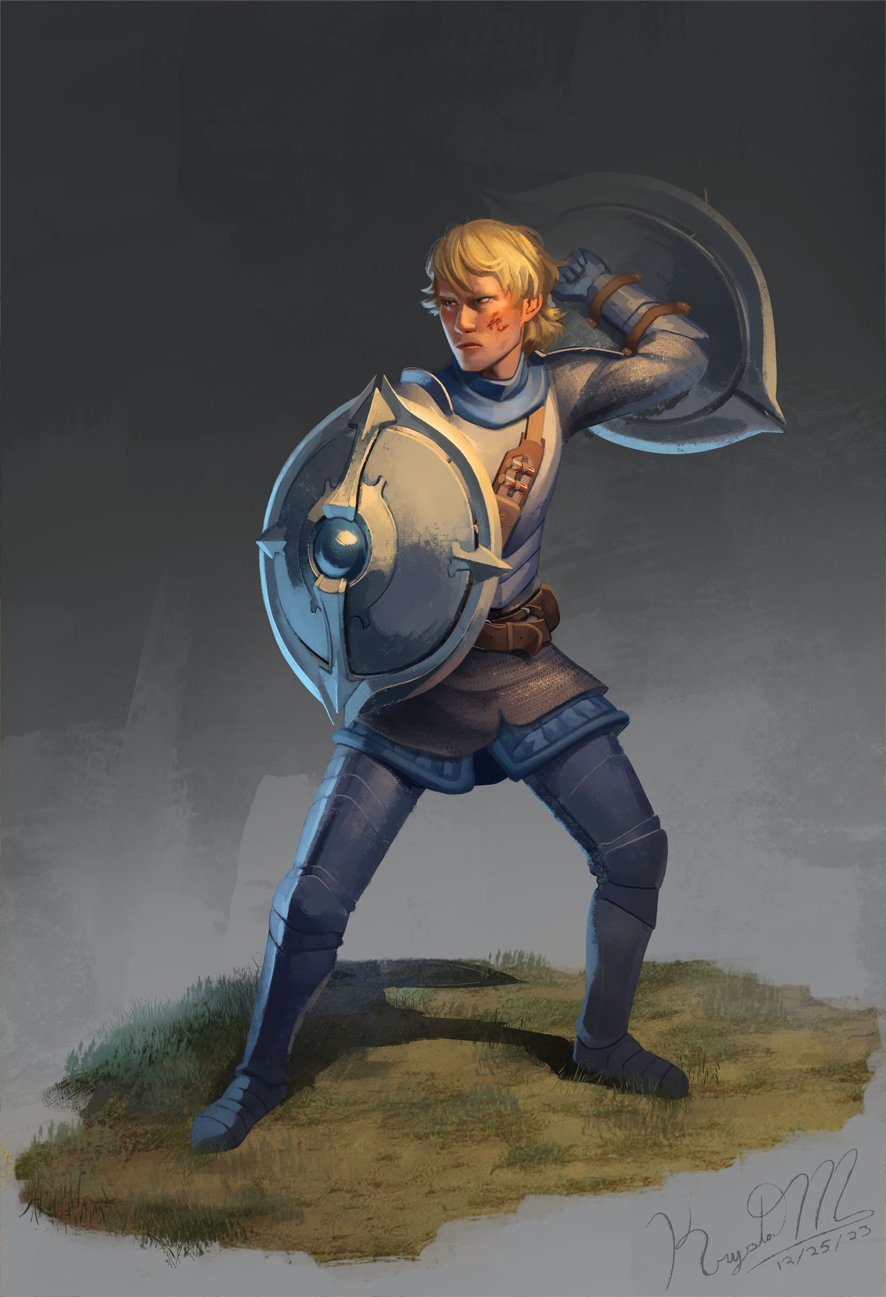 Two Shields Character Design- Darian (two shield version) by TheQuietGirl89 on ...