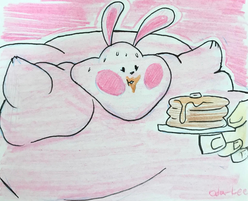 Pankcake loving bunny