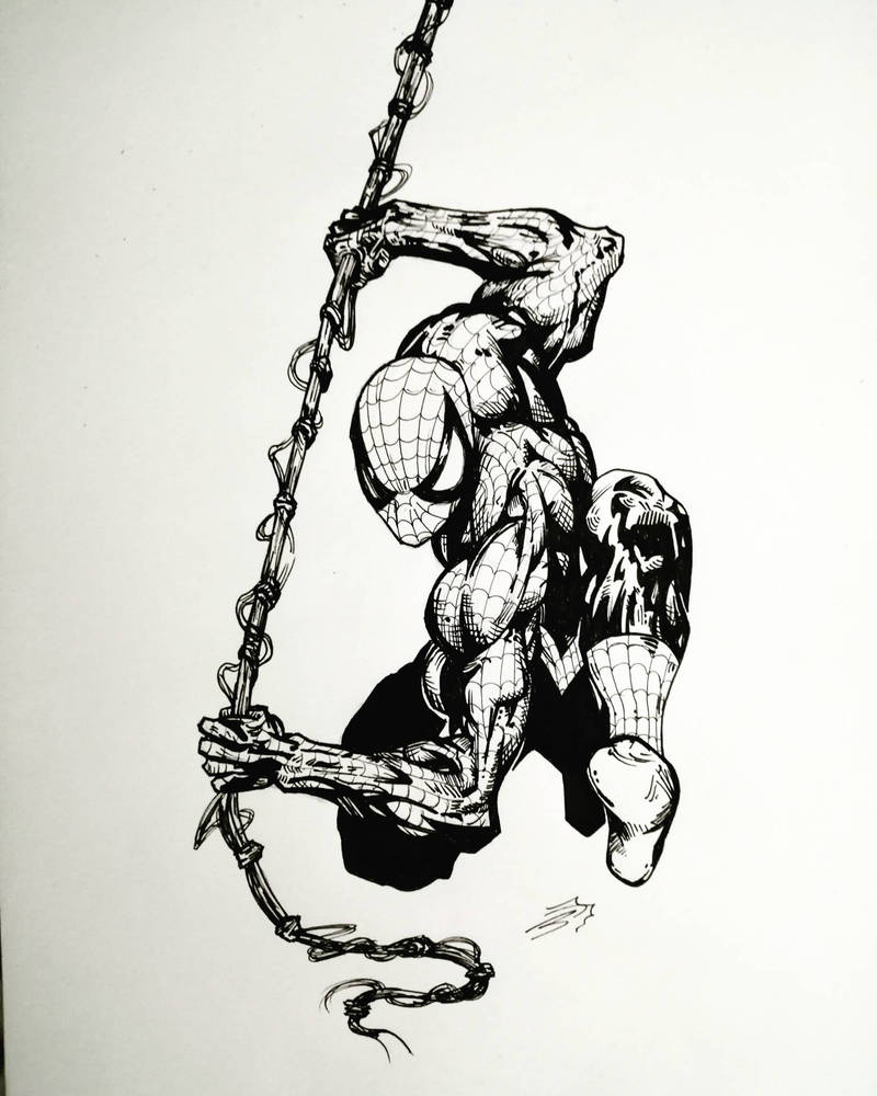 Classic Spider-Man - Ink Drawing by PenguinPapyrus on DeviantArt
