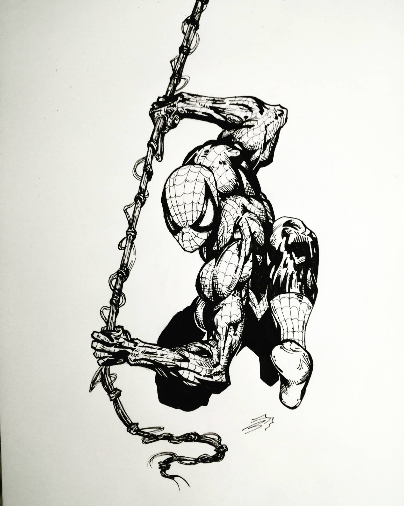 Classic Spider-Man - Ink Drawing by PenguinPapyrus on DeviantArt