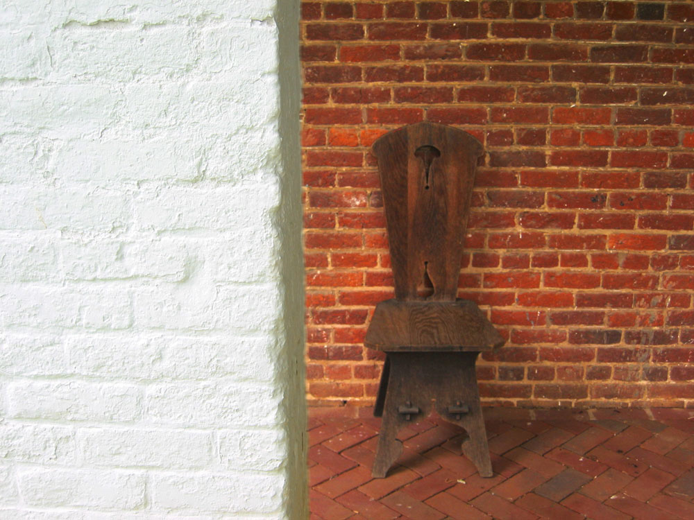 brick and chair