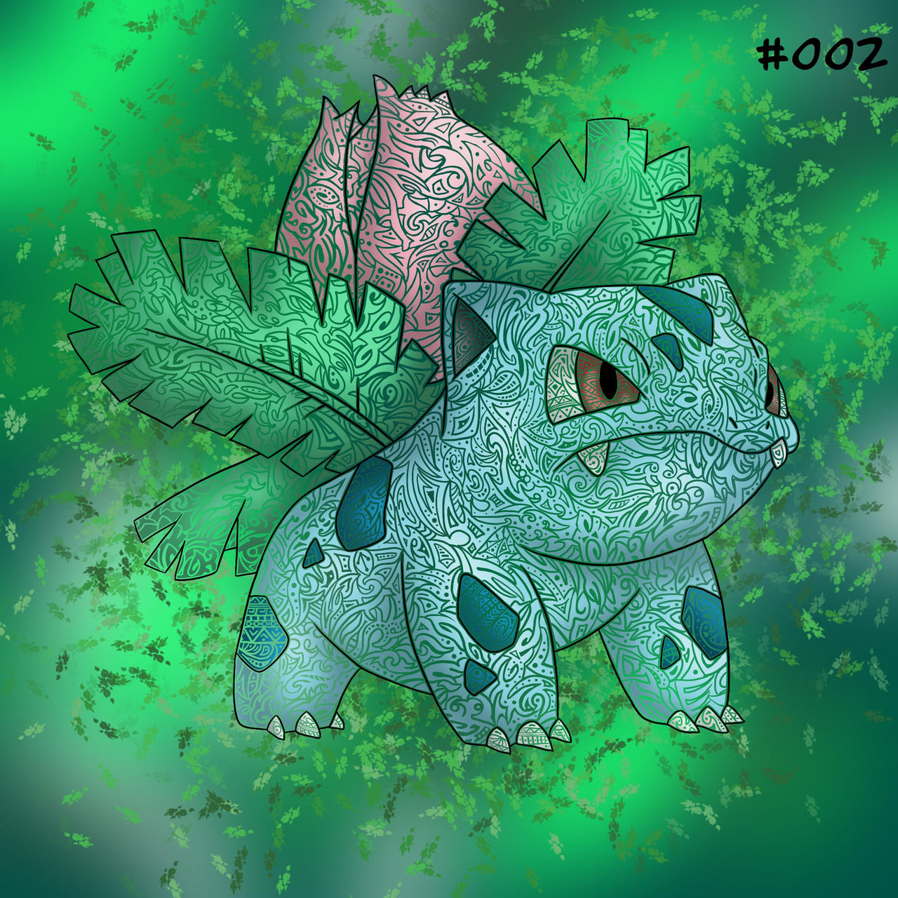 Ivysaur tribal tattoo by chisyxx on DeviantArt