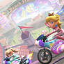 Mario Kart World Princess Peachs race suit