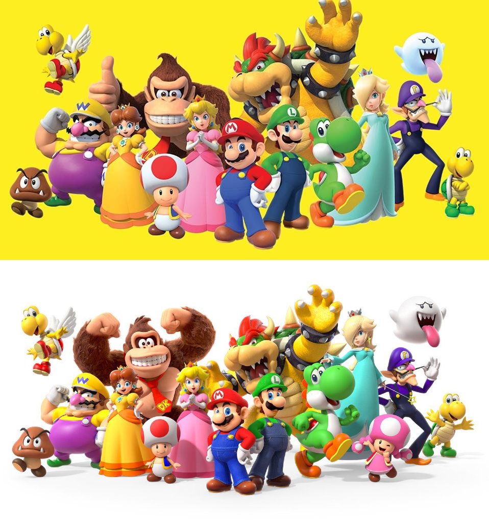 Mario Back Then Mario cast render then and now by DerGamer0 on DeviantArt