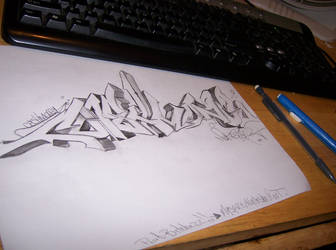 graffiti sketch - CASHMONEY