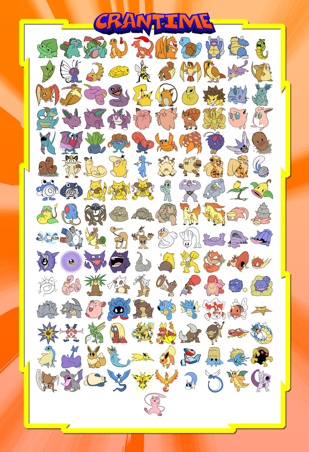 POKEMON GENERATION 1 by CRANTIME on DeviantArt