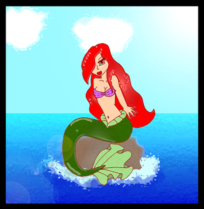 Sexy Ariel with Background