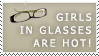 Girl Glasses Stamp