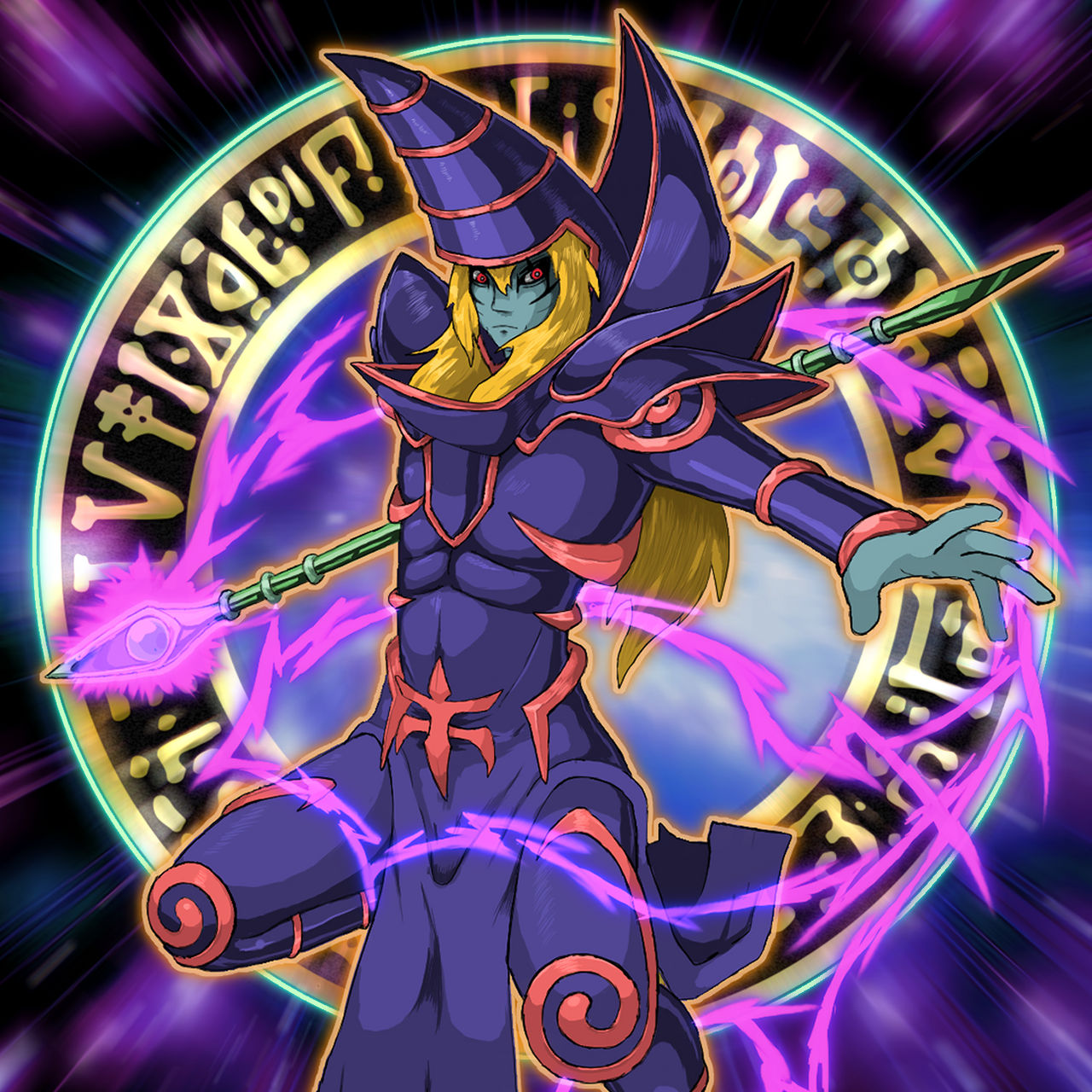 Yu-Gi-Oh! Dark Magician Original Artwork by KingofAnime-KoA on DeviantArt