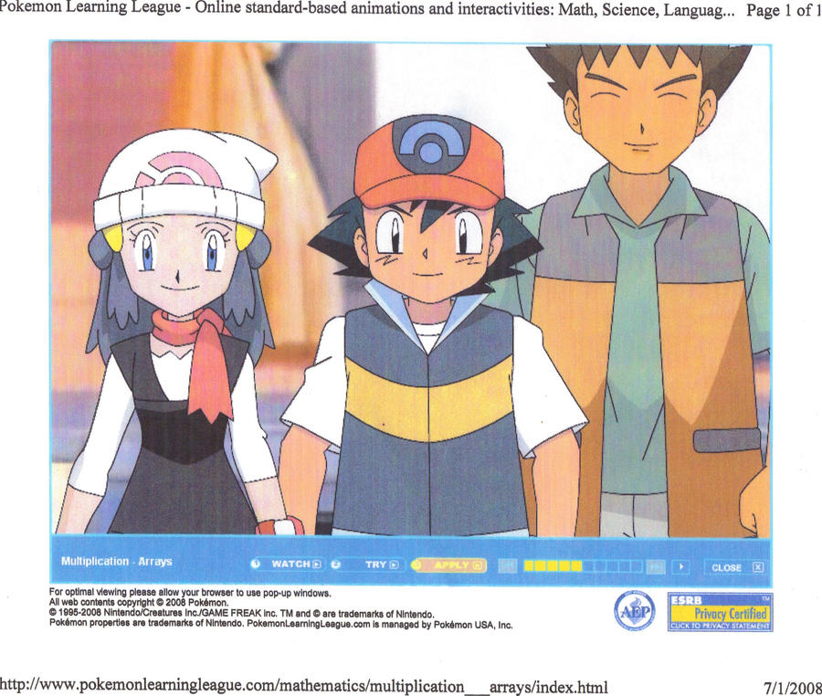 Pokemon Character Array Pokemon Multiplication arrays by PokemonlearningLeagu on DeviantArt