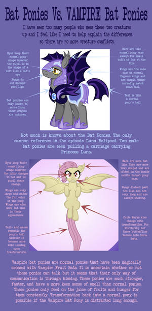 Bat Ponies Vs. Vampire Bat Ponies