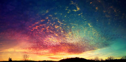 Rainbow clouds