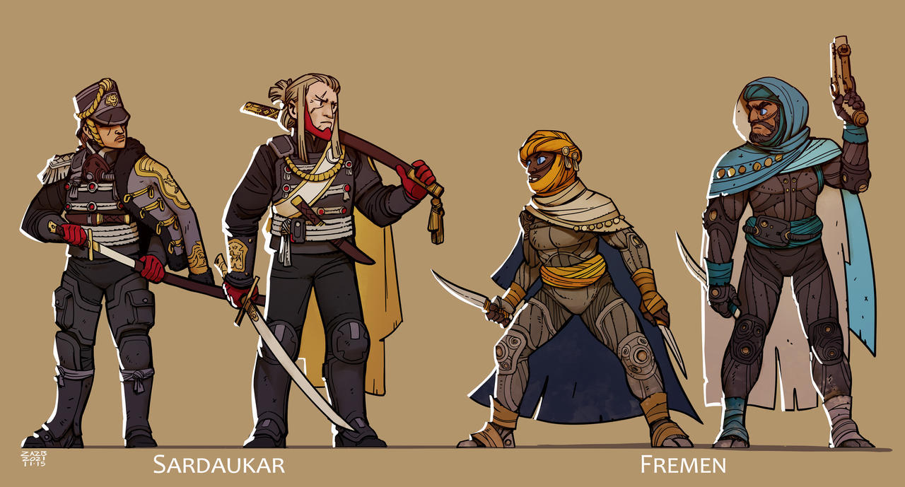 Dune - Sardaukar and Fremen by zazB on DeviantArt